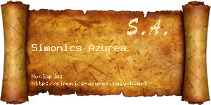 Simonics Azurea névjegykártya